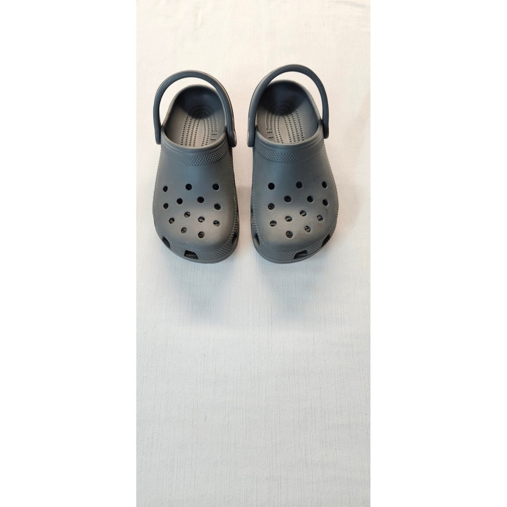 Crocs Classic Clog Dark Gray Charcoal Slip On Shoes Kids Junior Size J5